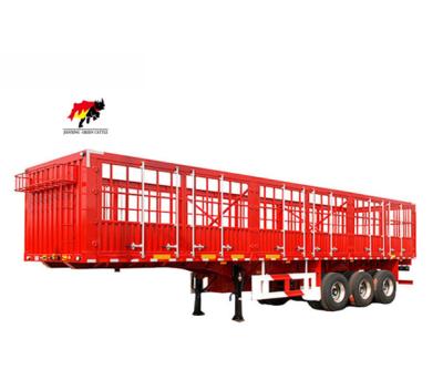 China Truck Trailer JIANXING Brand 3 Axle Side Wall Semi Trailer Bulk Cargo Transport 13m Drop Side Semi Trailer Truck For Sale for sale