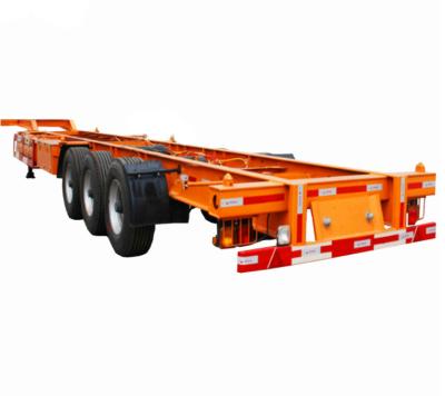 China To Carry 2*20ft Containers Tri Axles 40ft Skeleton Chassis Container Semi Trailer Price For Sale In Kenya for sale