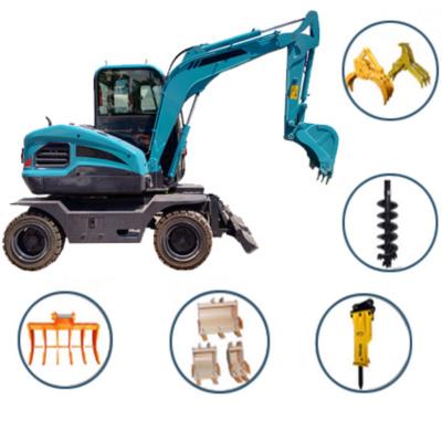 China Flexible Mini Excavator 3.5 Ton Wheel Excavator New Chinese Hydraulic Electric Excavator for sale