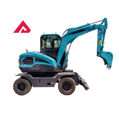 China Flexible Free Shipping 3.5 Ton Mini Wheel Excavator New Hydraulic Electric Excavator Machines Prices for sale