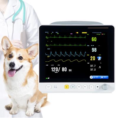 China Multiparameter acrylic monitor Touch Screen ECTO2 Vet Yonker Heart Monitor bulit-in printer for sale