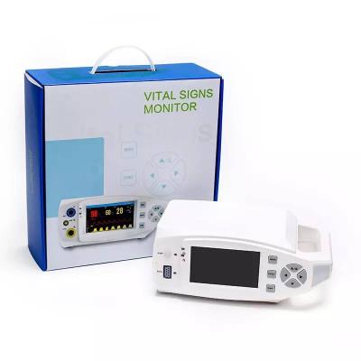 China 4.3 Inch Acrylic Vital Sign Monitor Multiparameter SpO2 RP NIBP Defibrillator Portable Vet Monitor for Pet Cat Dog for sale