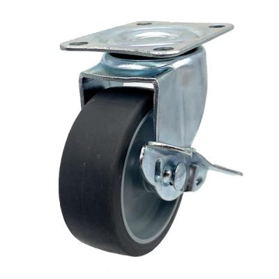 China 50MM TPR Tread Swivel Plate Caster Wheels Light Duty for sale