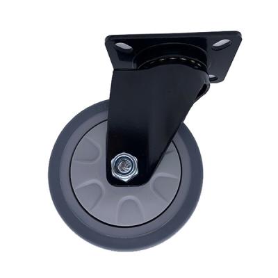 China 75mm Swivel Plate No Noise TPR Tread Heavy Duty Industrial Caster Wheel for sale