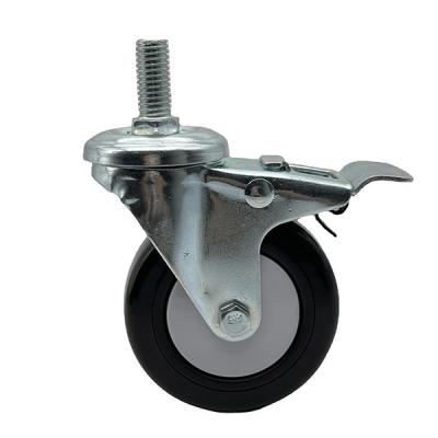 China PVC Swivel Medium Duty Caster Wheels Industrial 75MM for sale