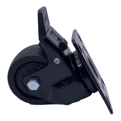 China 75mm Hi-Temp Nylon Wheel Caster With Brake For Shelves Factory for sale