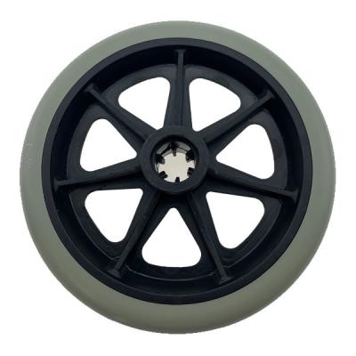 China Diameter 150mm Wheelchair Spare Wheels PVC Or TPR Gray Tread High Effective for sale