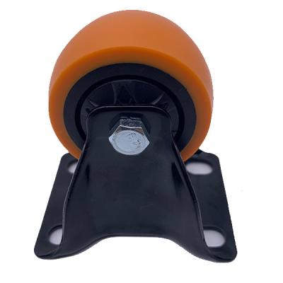 China TPE Caster Wheels Rigid Solid Plate 50mm Medium Light Duty Castors for sale