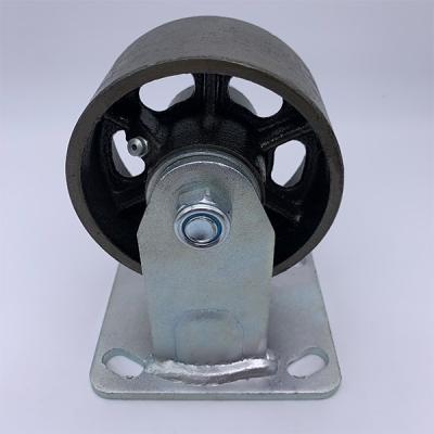 China 5 Inch Rigid Industrial Cast Iron Caster for sale