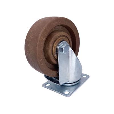 China Phenolic Resin Wheel High Temp Resistant Swivel Plate Caster 3 Inch for sale