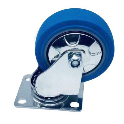 China 100 Mm Blue 304 Stainless Steel Swivel Rotate Caster for sale