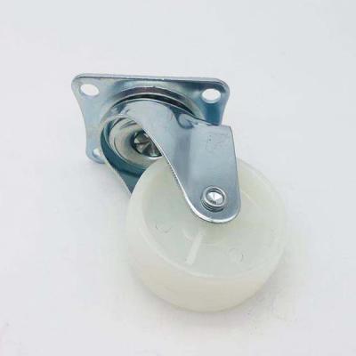 China 65mm White PP Wheel Light Duty Swivel Plate Caster Wheel for sale