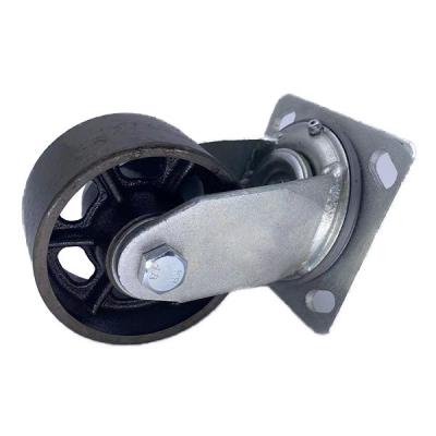 China 150mm Heavy Duty Castor Wheels Cast Iron Castors Swivel Casters for sale