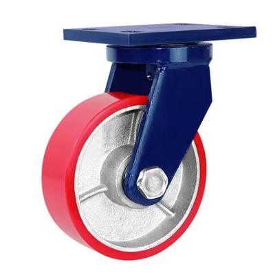 China 5 Inch Swivel Caster Wheels PU Heavy Duty Castor Wheels for sale