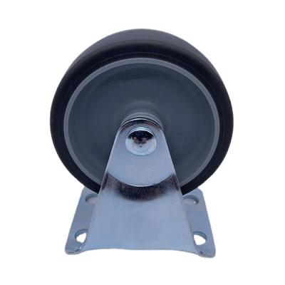 China 75mm Grey TPR Tread Rigid Plate Light Duty Casters Wheels For Factory for sale