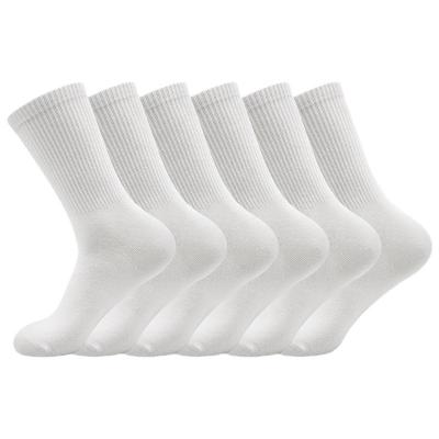 China Breathable Custom Design White Cotton Womens Mens Socks Athletic Sport Socks for sale