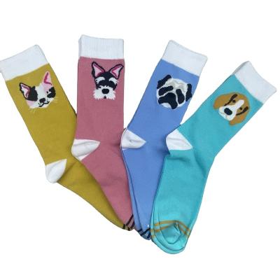 China Hot Sale Fashion Women's Daily Life Fashion Socks Cartoon Female Creative Cute Dog Series Custom Socks for sale