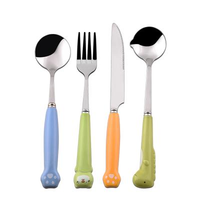 China New Fashionable Ceramic Ceramic Flatware Handle Flatware Metal Cutlery With Promotional Flatware Set for sale