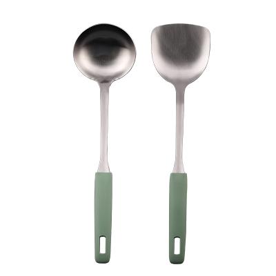 China New 2022 Viable Good Quality Stainless Steel Kitchen Accessories Wholesale Cookware Hanging Turner and Soup Ladle for sale