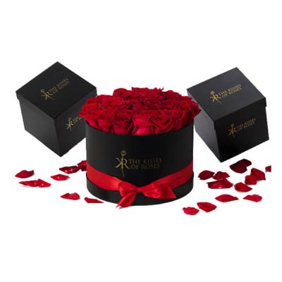 China 2020 hot sale luxury materials recycled cardboard paper flower boxgift box for fresh rose with window for sale