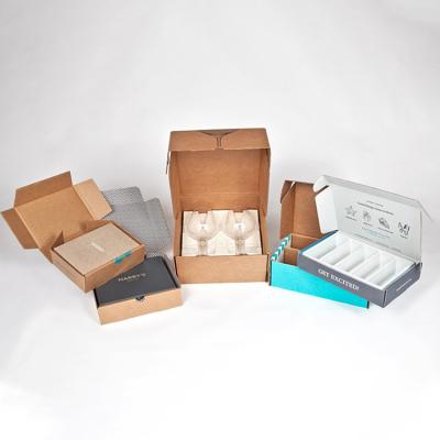 China Recyclable Wholesale Shipping Boxes Custom Colored Corrugated Mailer Boxes With Inserts for sale