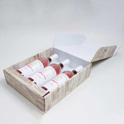 China Eco-Friendly Handmade Transparent Wine Box Wholesale Wine Set Gift Box With Insert for sale