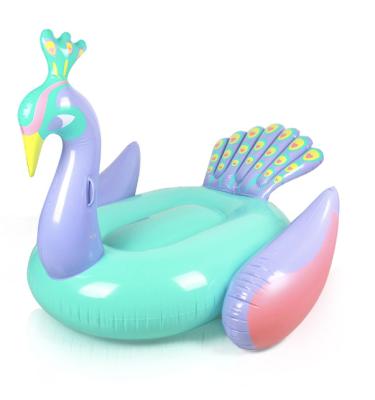 China Indoor/Outdoor Summer Water Toys Inflatable Peacock Rider Animals Ride-ons Pool swimming floats for sale