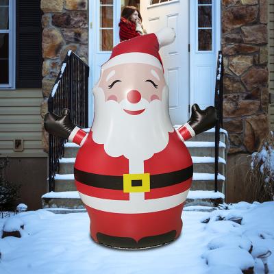 China Indoor and Outdoor 150cm tall PVC Lighting Inflatable Santa Christmas Decor for yard decoration for sale