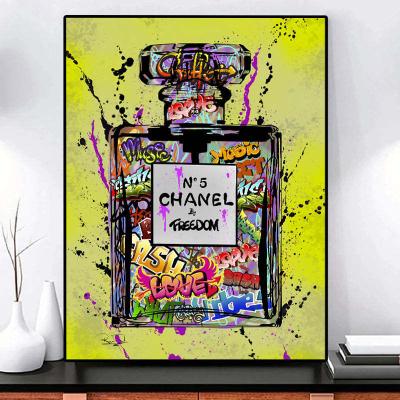 China Modern Wall Art Posters Print Wall Pictures Waterproof Graffiti Pop Art Perfume Bottle Canvas Painting For Living Room Home Decoration for sale