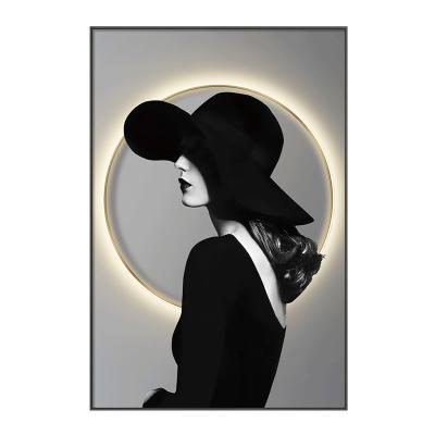 China Large Modern Style Modern Female Canvas Prints Portrait Figures Wall Decorative Art Paintings for sale