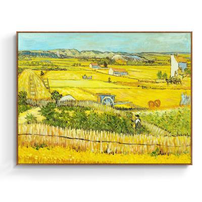 China Waterproof Van Goh Reproduction Oil Painting Harvest Illustration Home Wall Art Large Custom Hand Painted Picture Decoration for sale