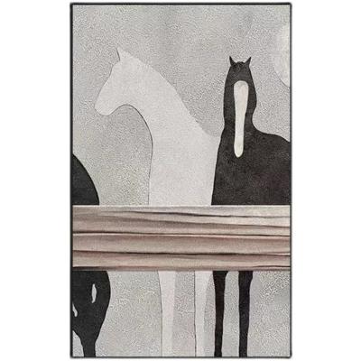 China Abstraction Abstract Oil On Canvas Animal Horse Wall Art And Modern Minimalist Decorative Painting for sale