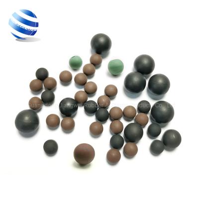 China Eco-friendly/anti-aging/anti-deformation/wear-resistant/oil-resistant high performance fpm fluorine rubber fkm fluororubber seal rubber ball for sale