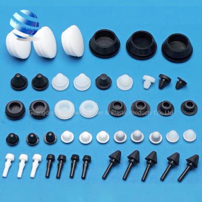 China Eco-friendly/flame retardant/anti-aging/deformation-proof vulcanized rubber black insert silicone water plug plug gasket with hole for sale