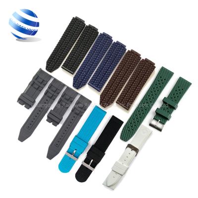 China Eco-friendly/wear-resistant/easy to clean/corrosion-resistant manufacturer custom printed waterproof fluorine fkm silicone rubber watch bands smart straps for sale