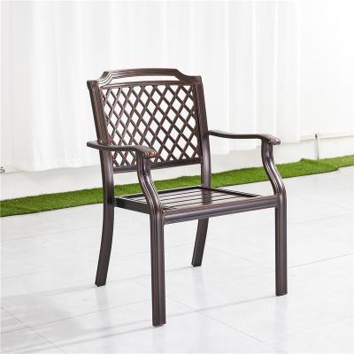 China Modern Outdoor Waterproof Furniture Bistro Patio Garden Chairs Tables and Chairs Die Cast Aluminum Luxury Patio Garden Set for sale