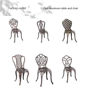 China Modern White Detachable Cast Aluminum Chair Outdoor Furniture Cast Aluminum Patio Garden Table And Chair for sale