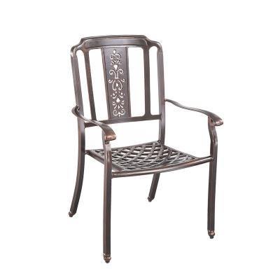 China Modern Cast Aluminum Garden Chairs Sets Outdoor Patio Furniture Aluminum Chairs Dining Furniture Sets for sale