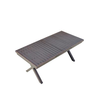 China Cast Aluminum Garden Patio Table Outdoor Table Luxury Modern Garden Patio Table And Chair Furniture for sale