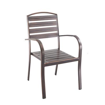 China Modern Outdoor Metal Armchairs Restaurant Cafe Chairs Frame Aluminum Garden Chairs for sale