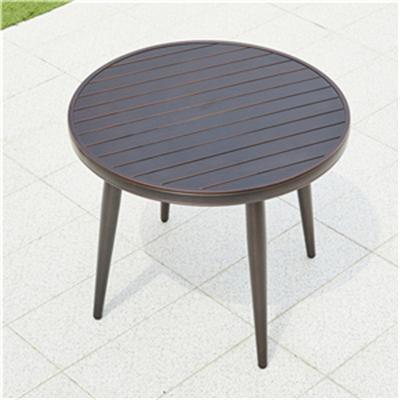 China Cast aluminum table modern outdoor full metal dining patio garden furniture for couryard / villa for sale