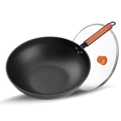 China Europe and America Sufficient Size Preseasined Cast Iron Wok 18 Inch Wok With High Popularity for sale