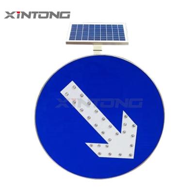 China Factory Aluminum Safety Sell Well New Type Led Solar Powered Traffic Message Road Herringbone Sign Post Panel XT-003 for sale