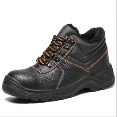 China Fashion Trend PU Thermal Steel Head Sole Genuine Leather Sole Steel Toe Safety Shoes for sale