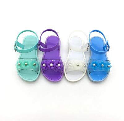 China PVC Anti-slippery Jelly Summer Soft Unique Children's Sandals After Cheap Wholesale Fashion Buckle Kids Sandals for sale