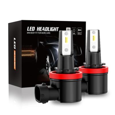 China Aviation Aluminum GREENCITY Customized All In One Mini LED Headlight Bulb 24W 2000LM H1 LED Fog Light for sale