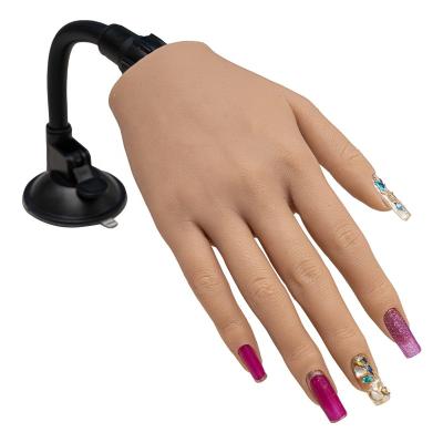 China 2021 Hot Sale Six Colors Silicone Fake Training Hand Model Silicone Nail Practice Hand for sale