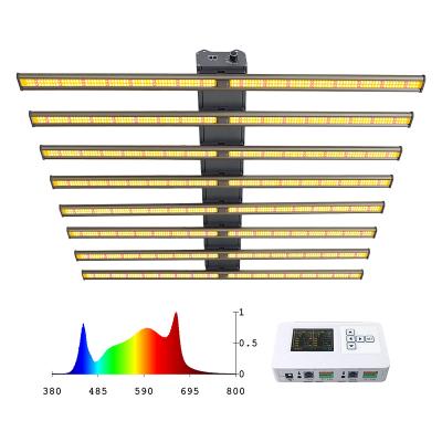 China Knob dimming full spectrum ip65 spider lm301b waterproof LM 301h lm301h Spectrum IR UV 480w 640w 800w led grow light guides for sale