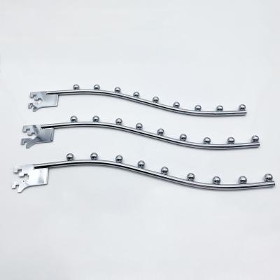 China Goods [MSMX] AA Straight Channel Post Hanging Steel Wire Single Display Hook With 15mm Round Tube Support for sale