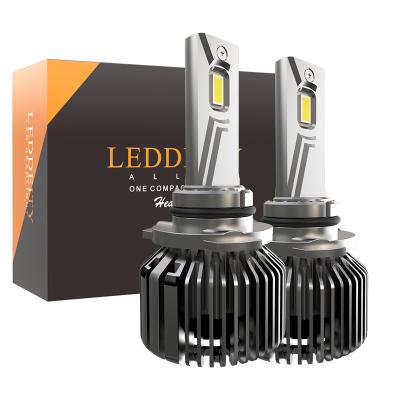 China 6063 130w LED Replacement Aluminum 16000lm IP68 9005 9006 Headlights Apply to Truck Accessories LED Fan Headlight Cooling Bulbs Kit for sale